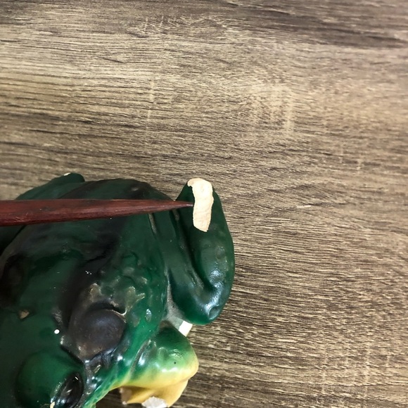 Vtg Chalkware Frog Statue - Picture 12 of 13